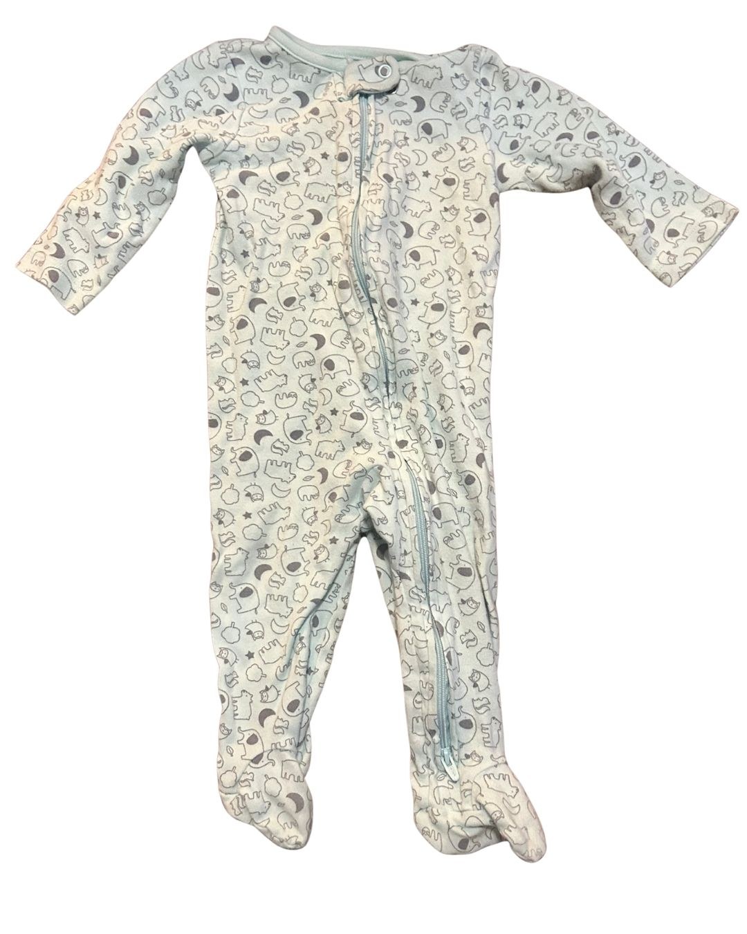 Simple Joys by Carter's Cotton Animal Footed Pajamas, Size 6-9M