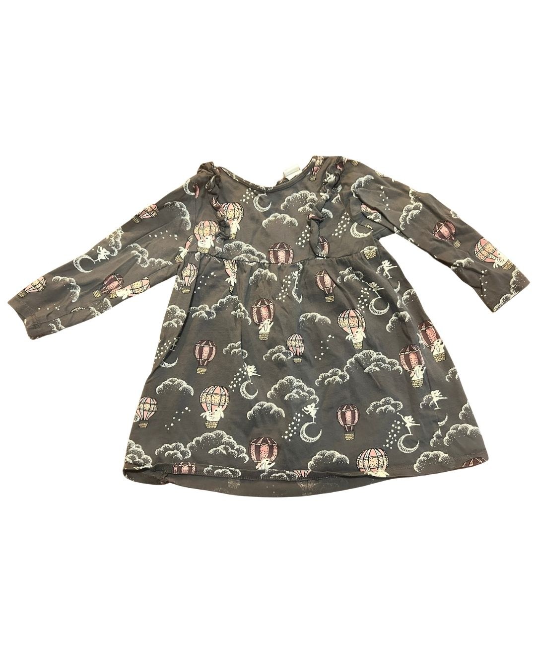 H&M Long Sleeve Hot Air Balloon Print Dress