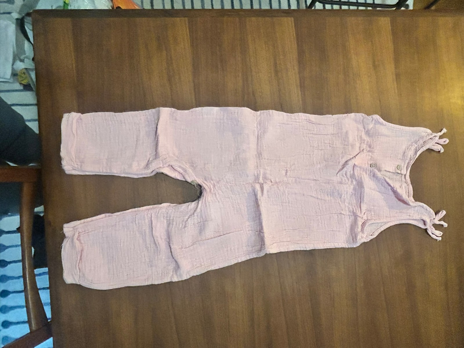 Pink Muslin Sleeveless Romper photo 2