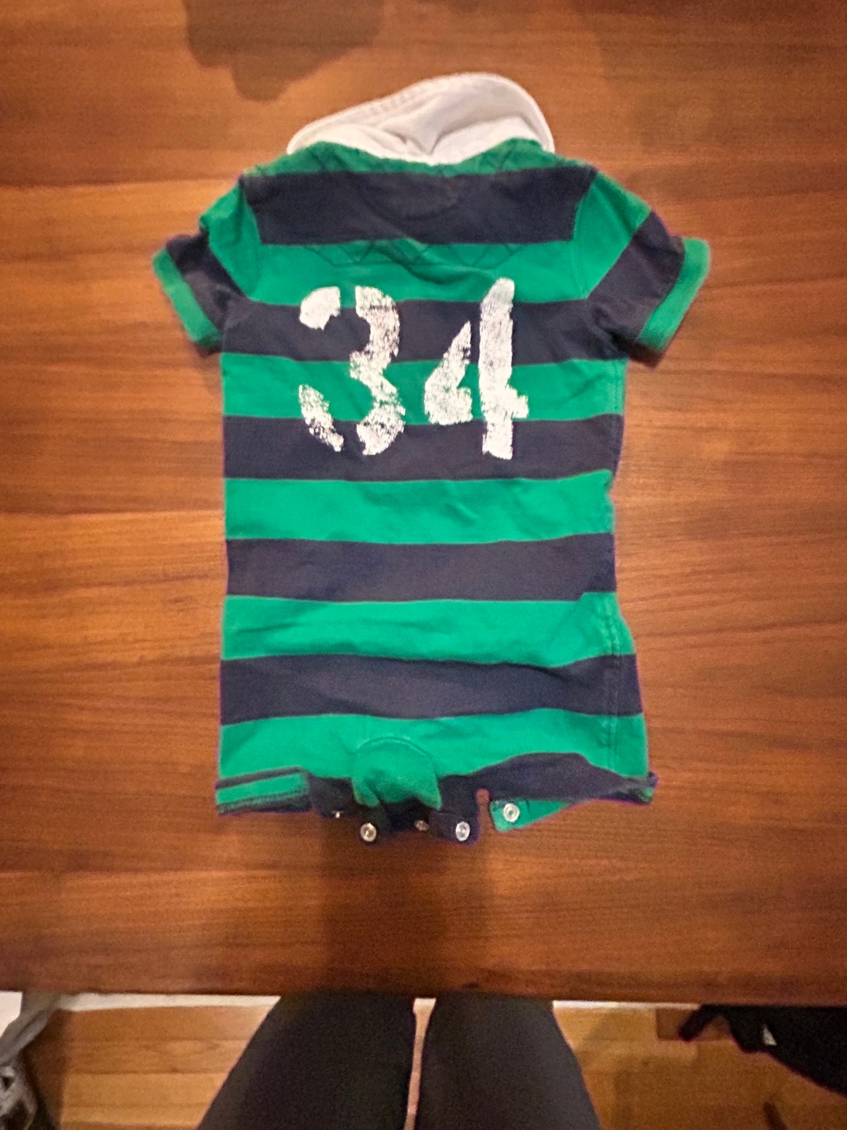 Ralph Lauren Striped Polo Romper, Size 6M photo 7