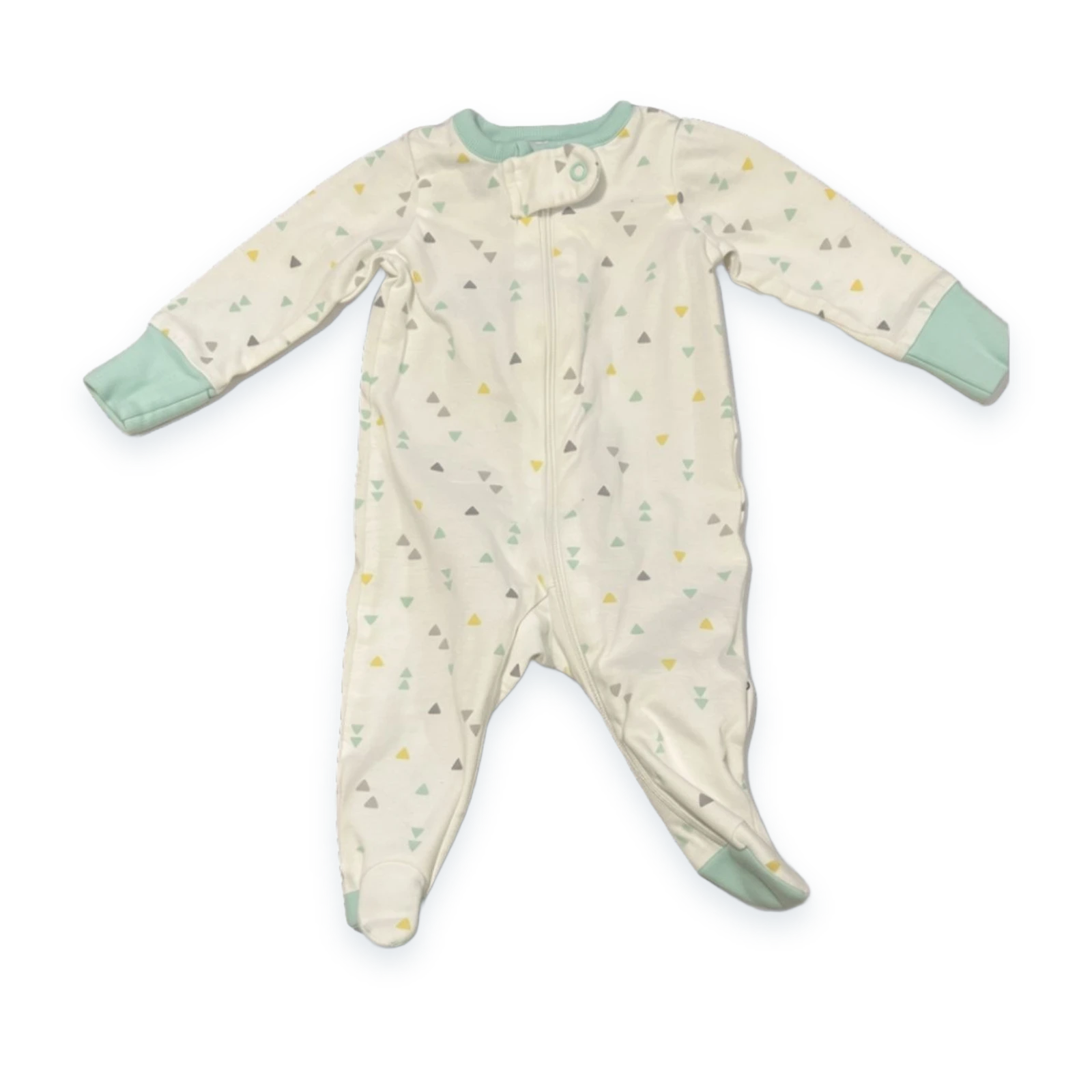Gerber Cotton Triangle Pattern Footie, Size Preemie